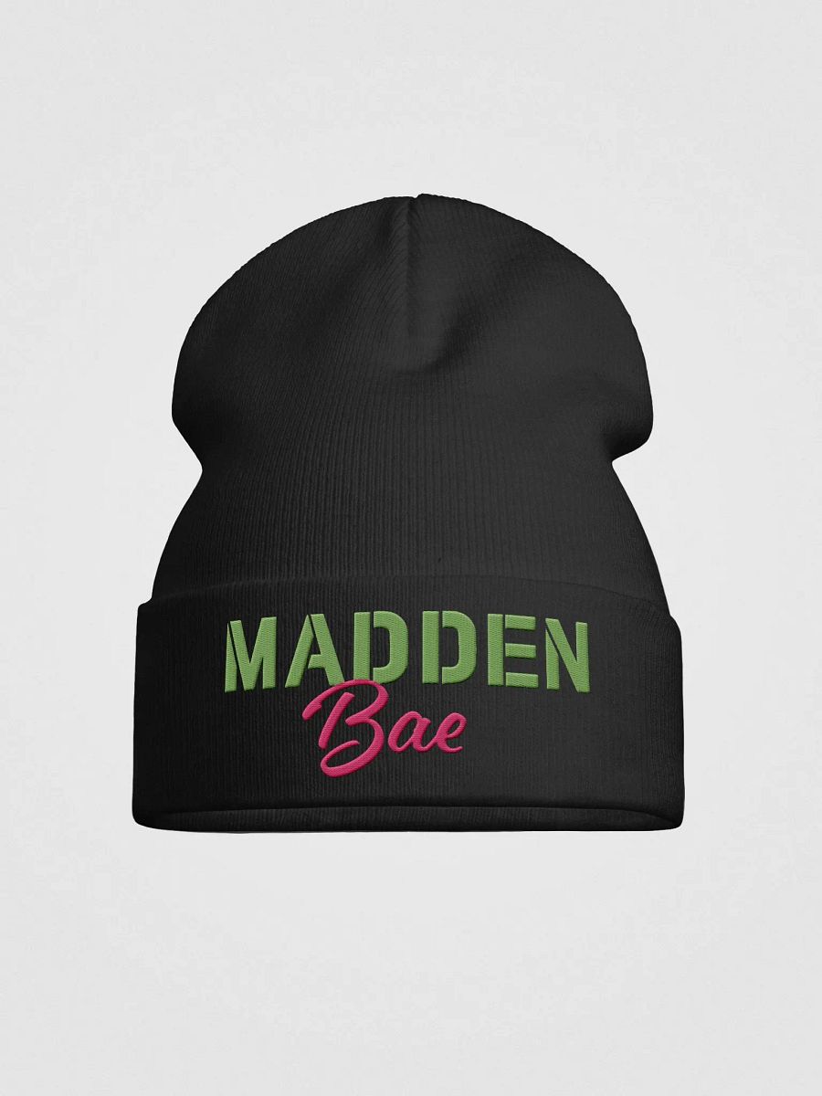 MaddenBae Fitted Beanie (Green Logo) product image (1)