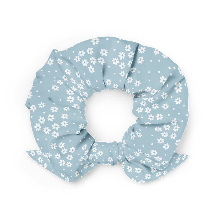 Baby Blue Daisy Bow Scrunchie product image (2)