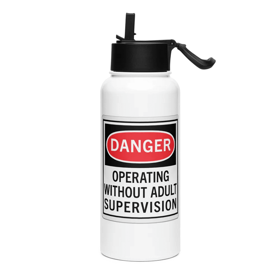 Adult Supervision Stainless Steel Water Bottle product image (3)