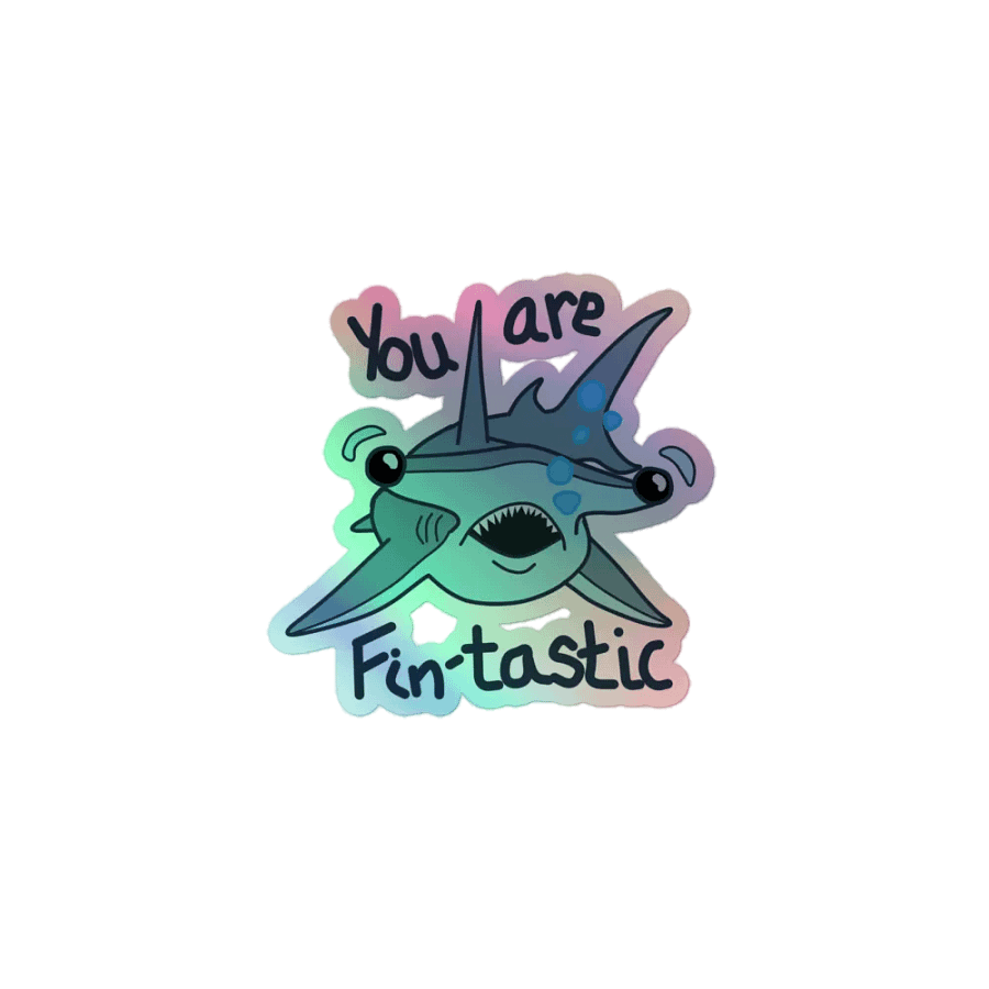 Fin-tastic Shark Holographic Sticker Sheet product image (1)