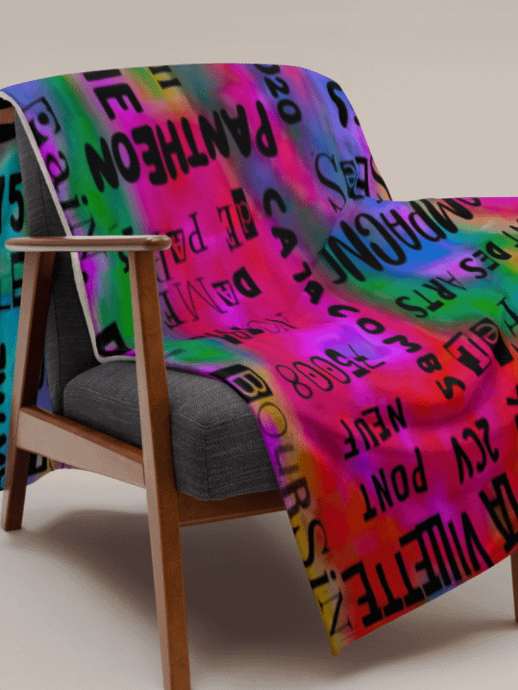 PARIS WORDS - BLANKET - 2 SIZES product image (1)