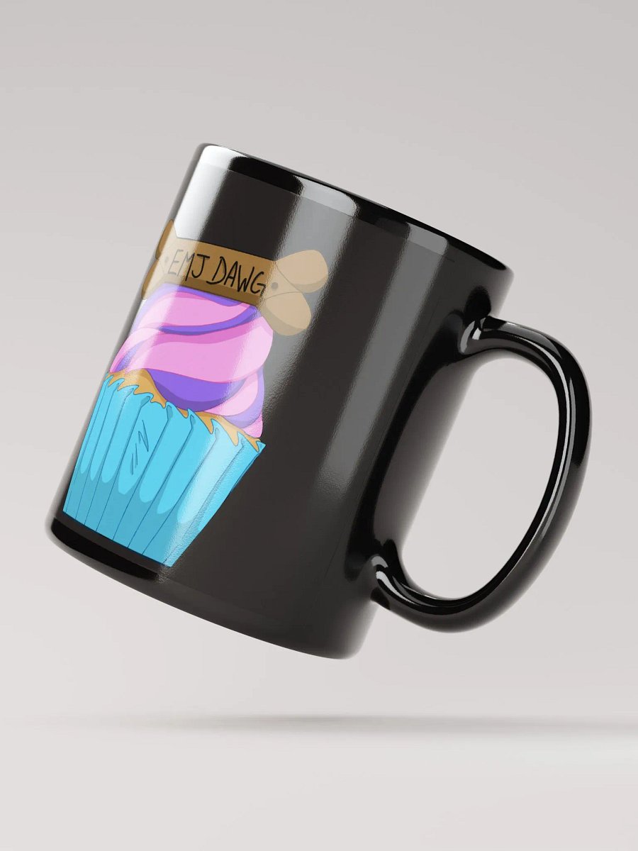 EmJDawg Bee Pawsitive Cupcake Mug (Black) product image (2)