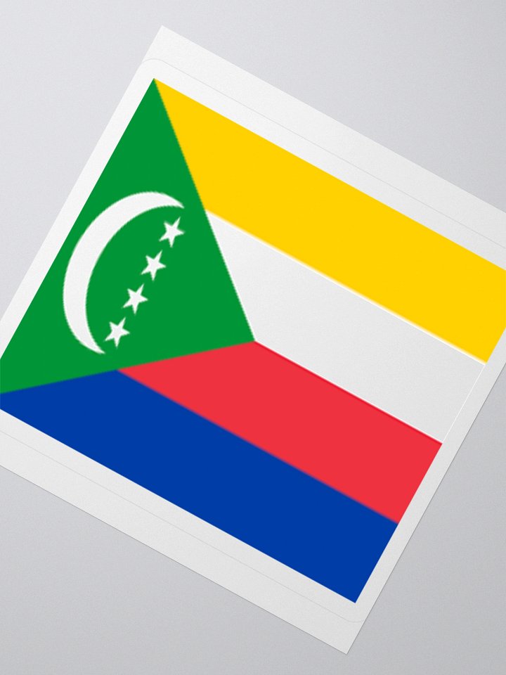 Comoros Flag Sticker | Crescent Stars Design | Durable Vinyl | 3 Sizes product image (4)