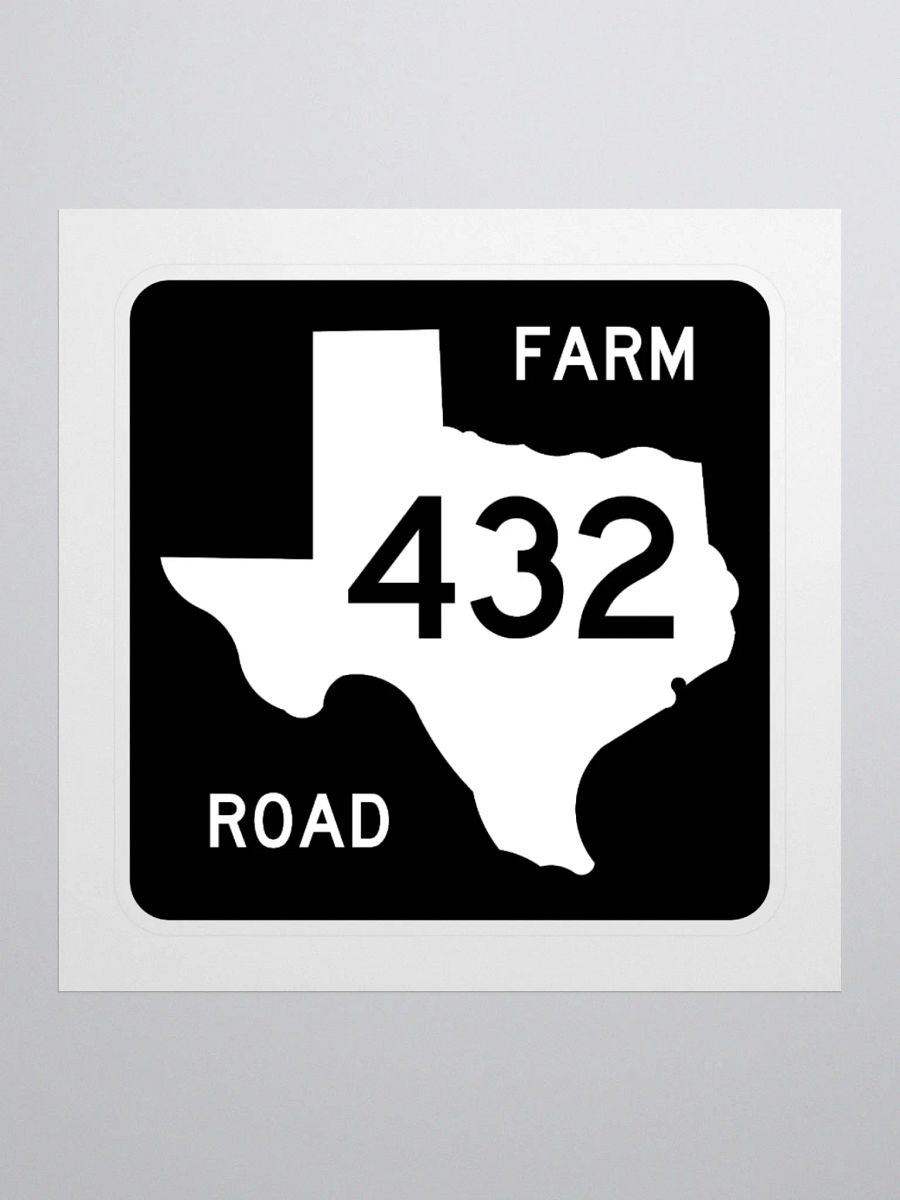 Texas Farm Road Sign FM 432 Sticker product image (1)