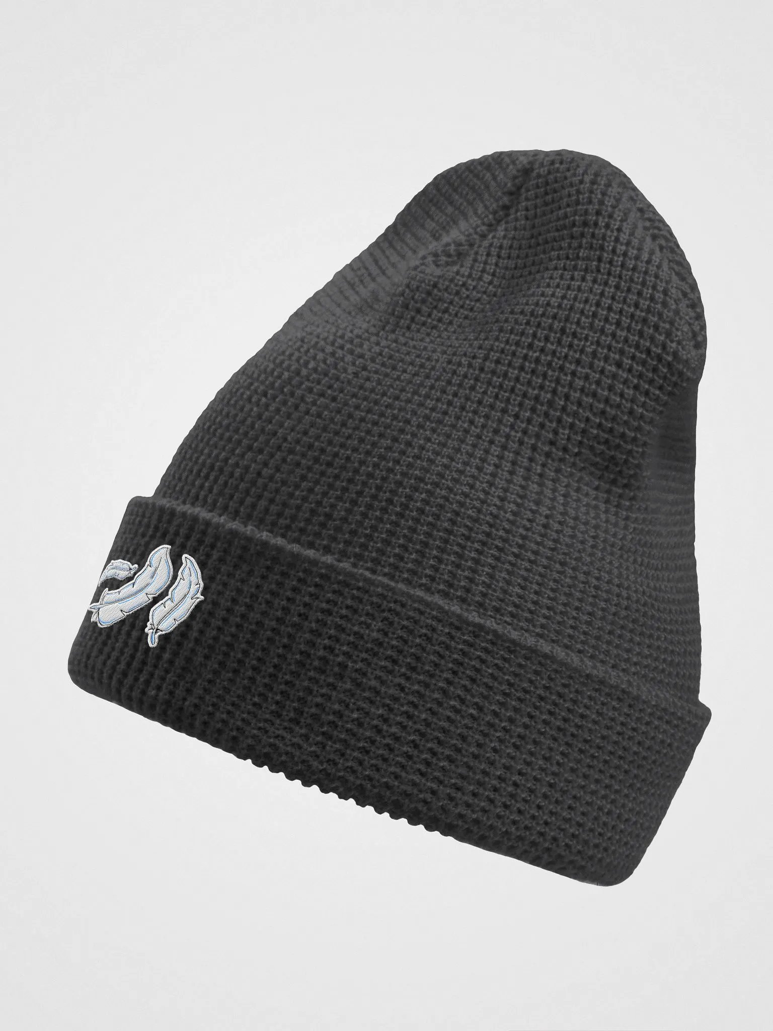 Blue Feather Light Waffle Beanie product image (2)