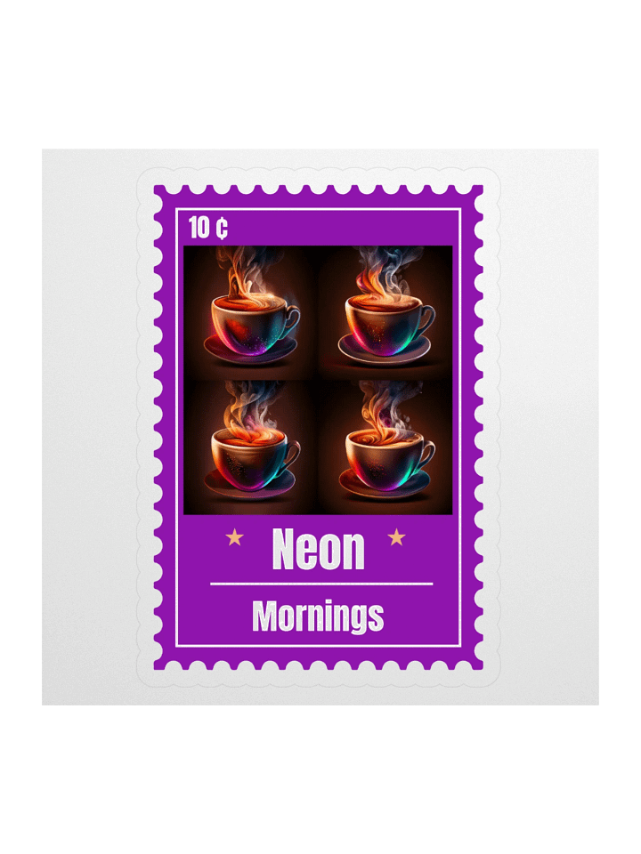 Neon Mornings Kiss Cut Sticker product image (1)