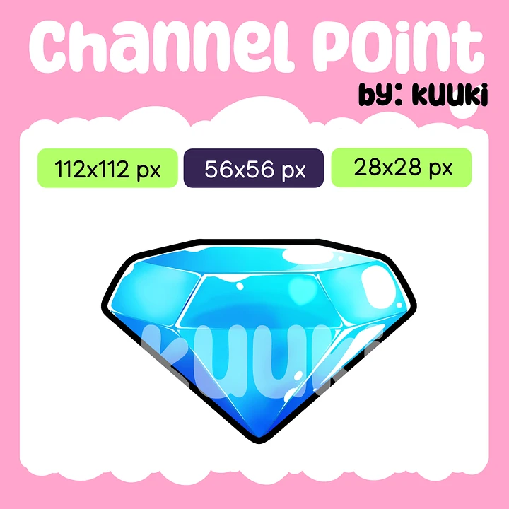 [Channel Point] Diamond (blue) | Twitch Channel Point Icon | Twitch Emotes | Stream Emotes | Discord | Channel Points Redeem product image (1)