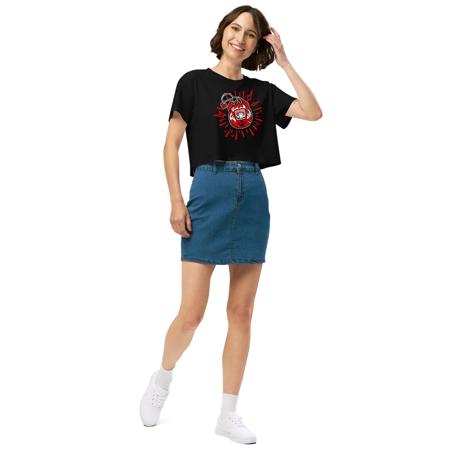 Heartbreaker Virtual Meow // Crop Top - Black and Red product image (2)