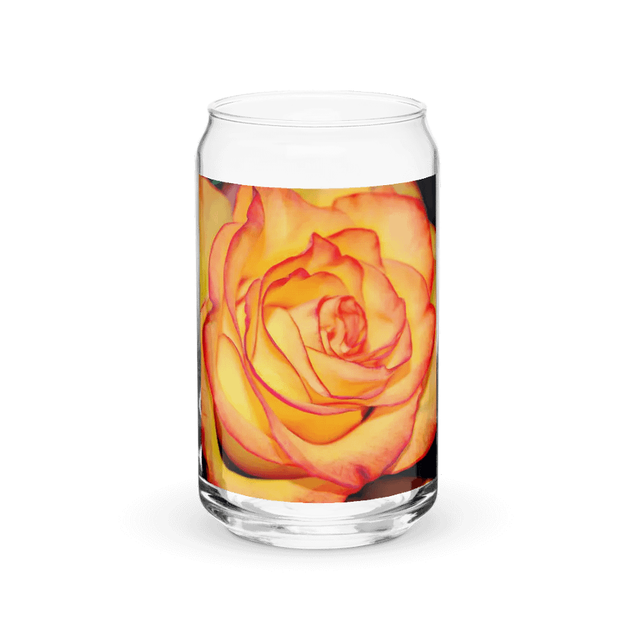 Bright Orange Rose Can Shaped Glass product image (2)