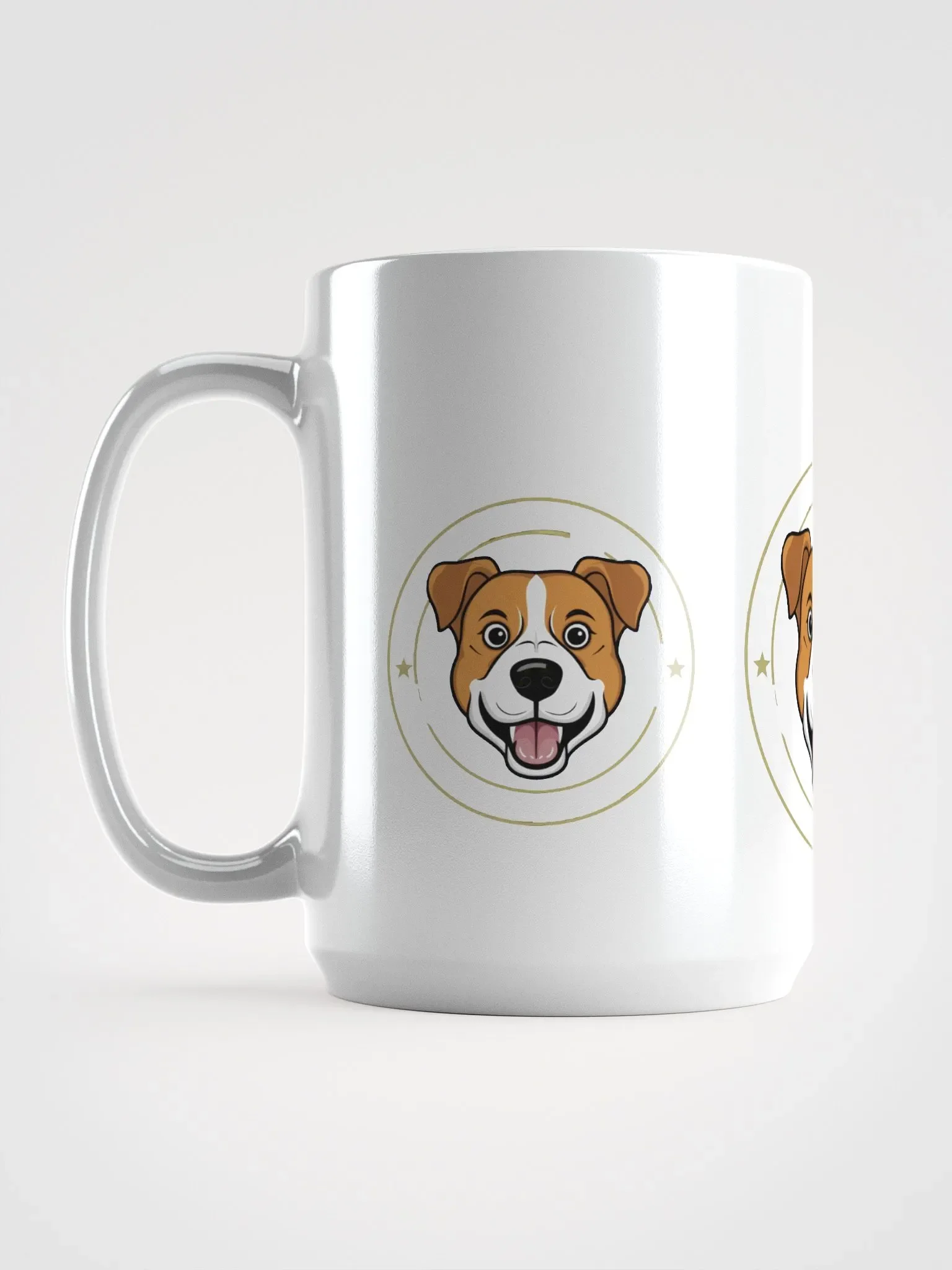 Happy Pup White Glossy Mug product image (6)