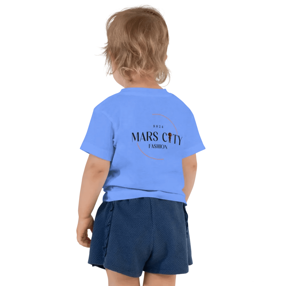 TODDLER SHIRT ASTRONAUT WITHLARGE IN M IN TRANSPARENT LOGO FRONT WITH THE MARS CITY FASHION HALF PLANET LOGO ON THE BACK product image (2)