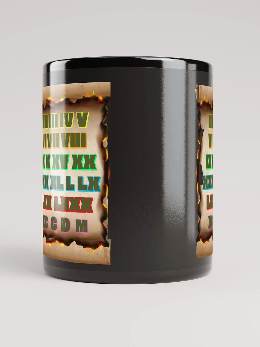 Roman Numeral Artistic Design Black Mug product image (10)