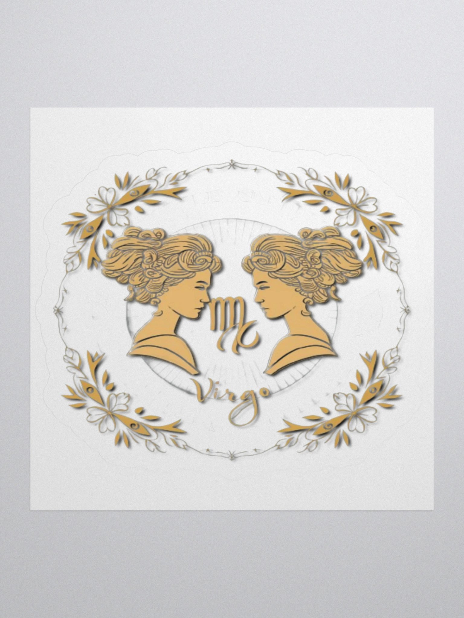 Virgo Zodiac Sticker - Elegant Female Profiles - Vinyl product image (3)
