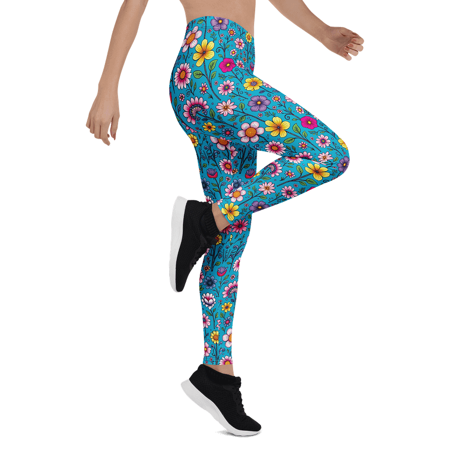 Floral Leggings – Colorful Flower Print Yoga Pants for Women product image (6)