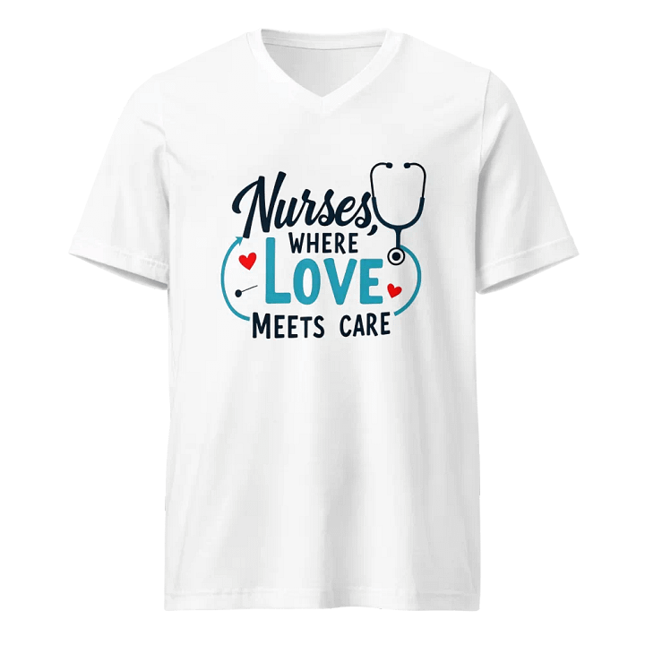 Love Meets Care Nurse V-Neck Tee product image (1)