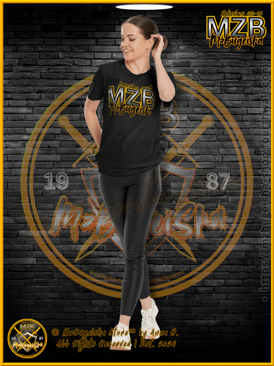 T-Shirt - MzBugeisha™ "Name Logo [V4] (blk/yellow)" Comfort T-Shirt By Anna H. product image (5)