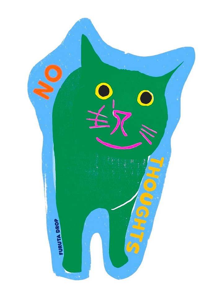no thoughts sticker product image (1)