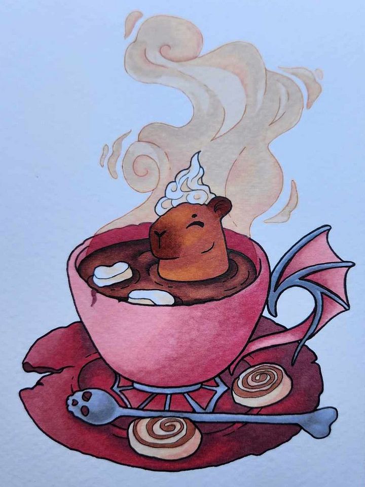 Dessin original Noël Capybara product image (1)