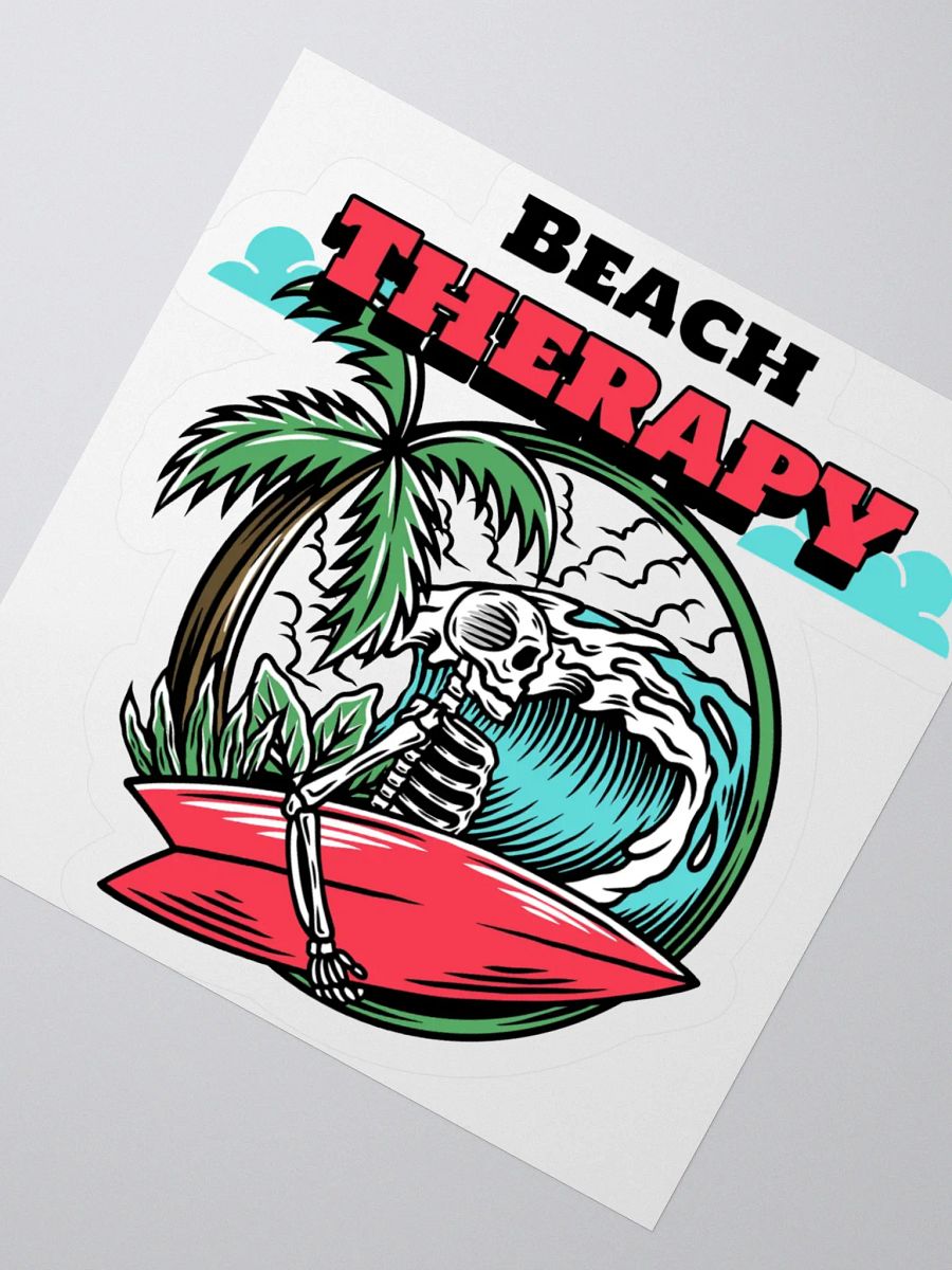 Beach Therapy – Skeleton Surf Sticker product image (1)