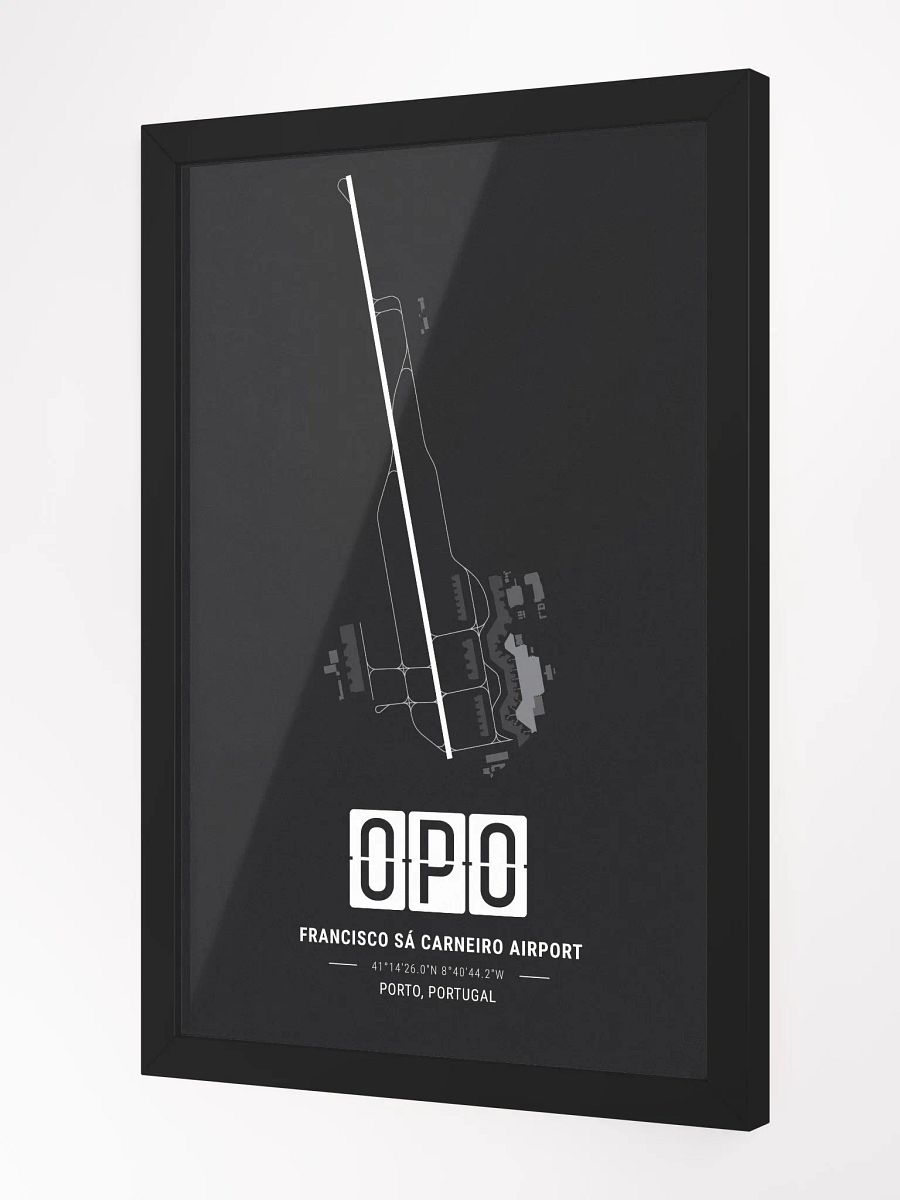 Framed Airport OPO Premium Map On Matt Paper product image (2)