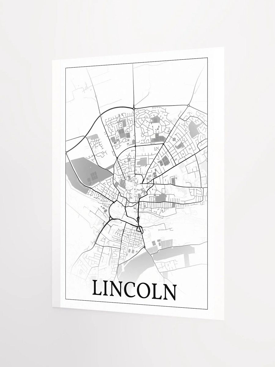 Lincoln, England, city map print product image (9)