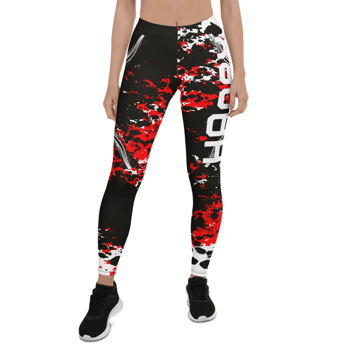 White HApex Gear Black Logo Leggings product image (1)
