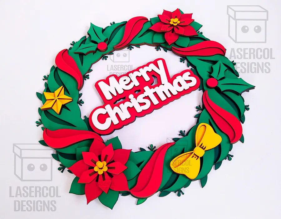 Christmas Wreath - Laser Cut Files product image (2)