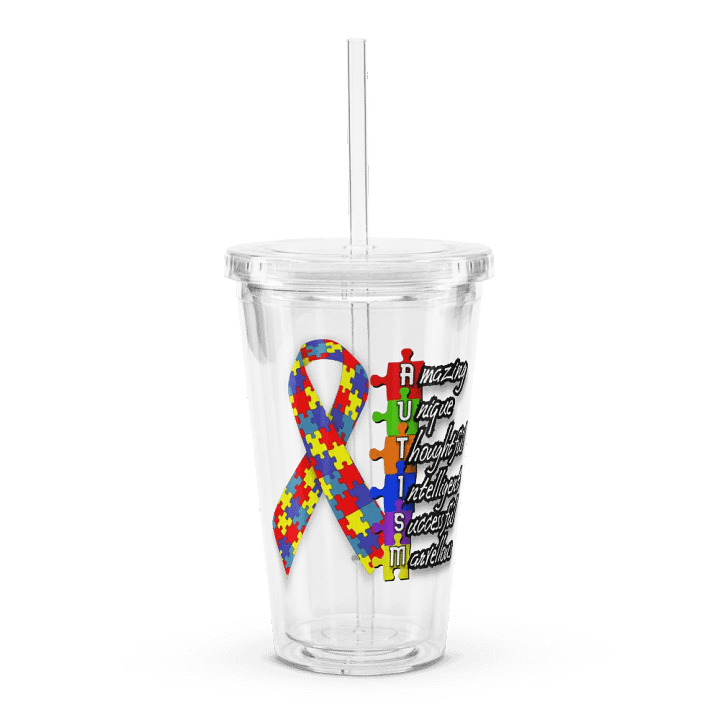 Autism Awareness - Double Wall Clear Plastic Tumbler product image (1)