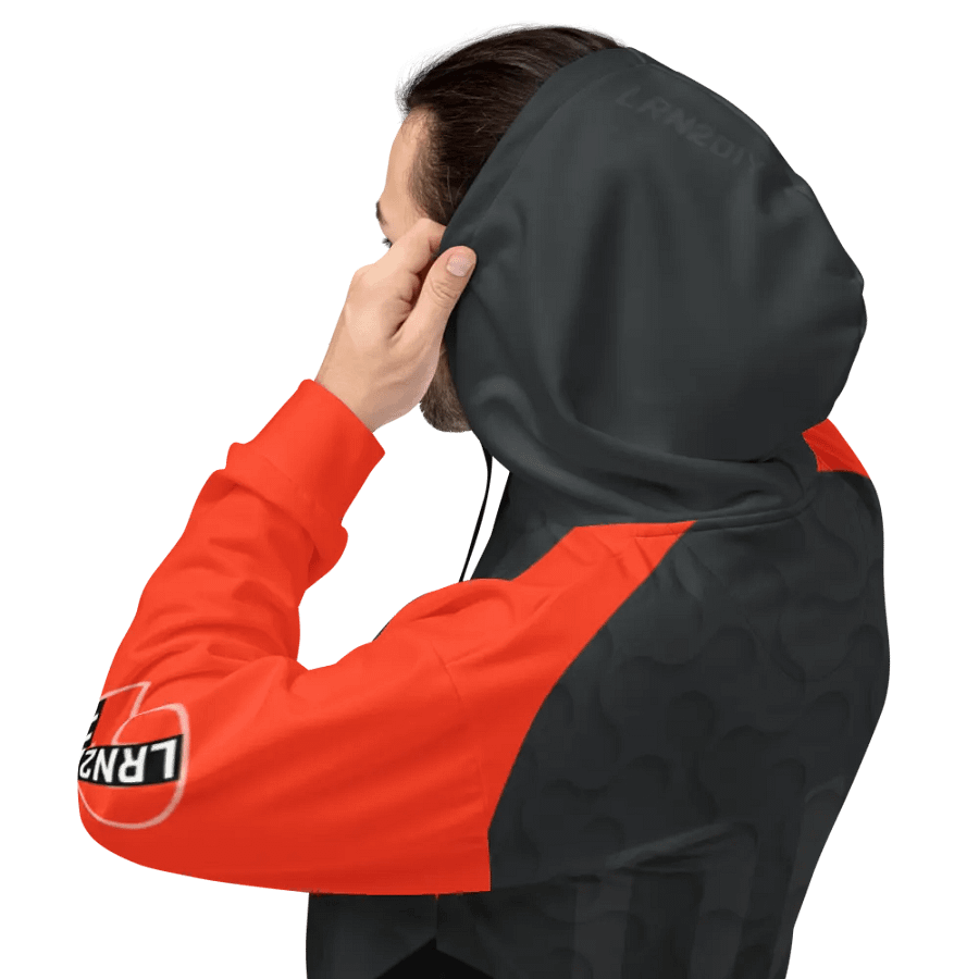 LRN2DIY Red & Grey Hoodie product image (3)