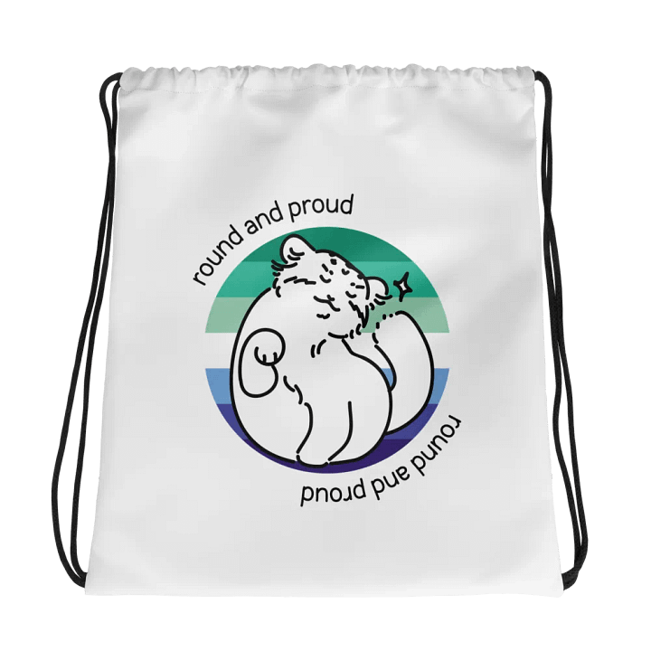 Round and Proud Manul Gay MLM Version - Drawstring Bag product image (1)