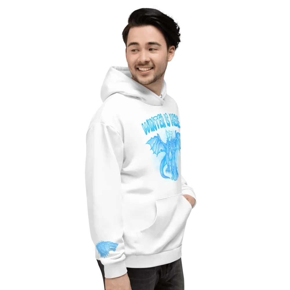 White Winter is Here Hoodie - Front product image (4)