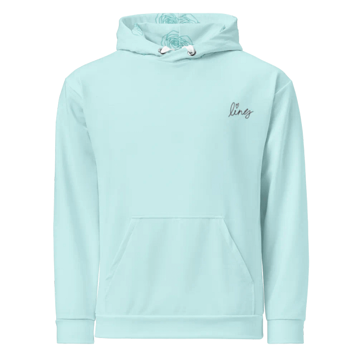 Lingling Kwong Rose Design Unisex Hoodie (Blue) product image (1)
