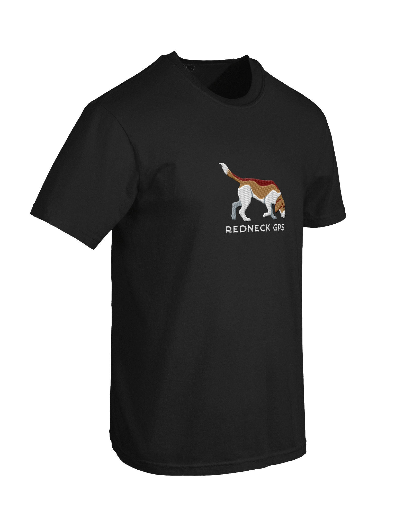 Redneck GPS T-Shirt(Embroidered) of a Beagle(Tan) product image (45)