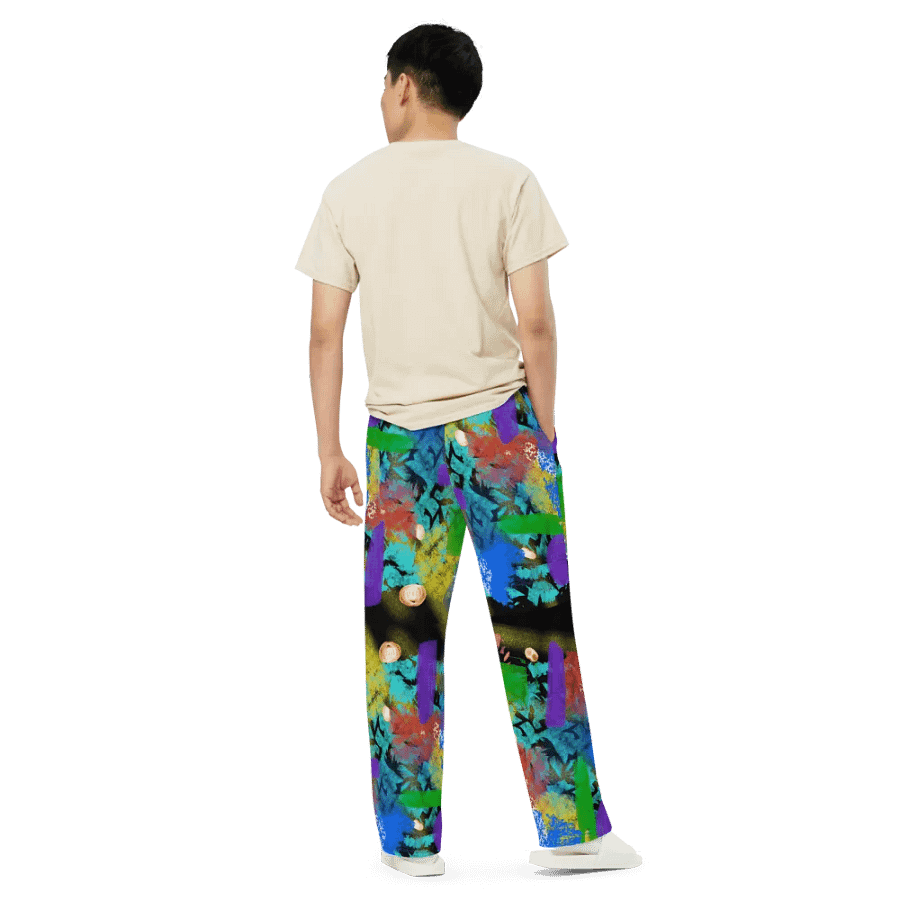 AbstractWear #2 Wide Unisex Pants/Night-Flower product image (6)