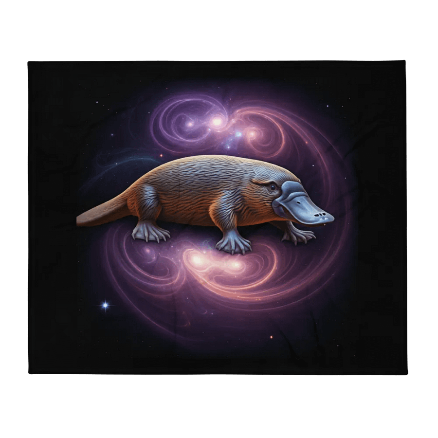 Galactic Platypus Throw Blanket product image (1)