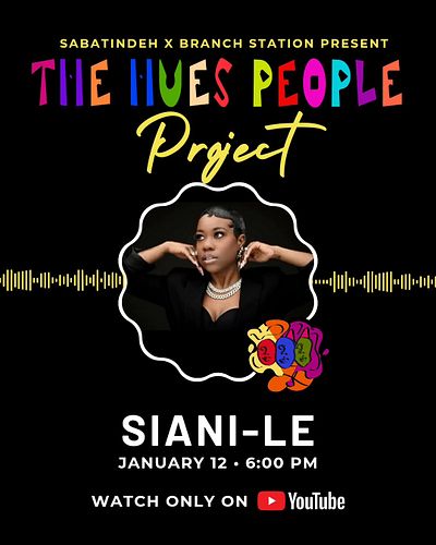 In less than 30 minutes Ep. 3 of The Hues Peopl Project ft. Siani-Le goes live 💥

The performance @_sianile gave us showcased...