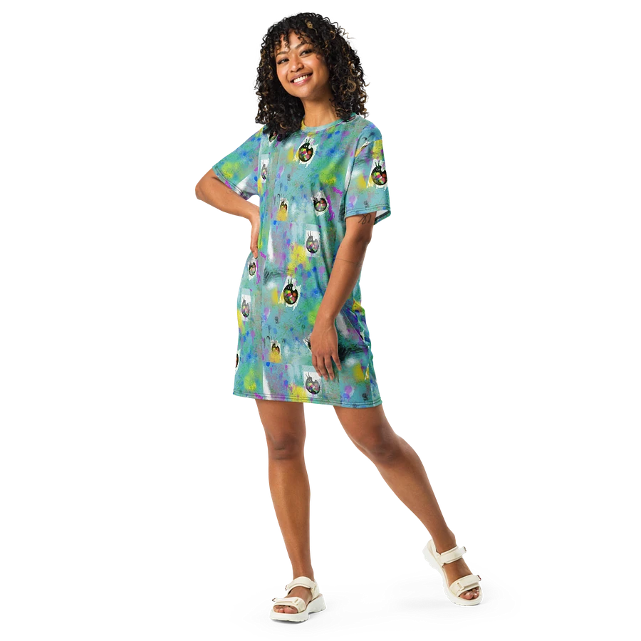 Splatter-Wear#3 T-Shirt Dress/Aqua product image (4)