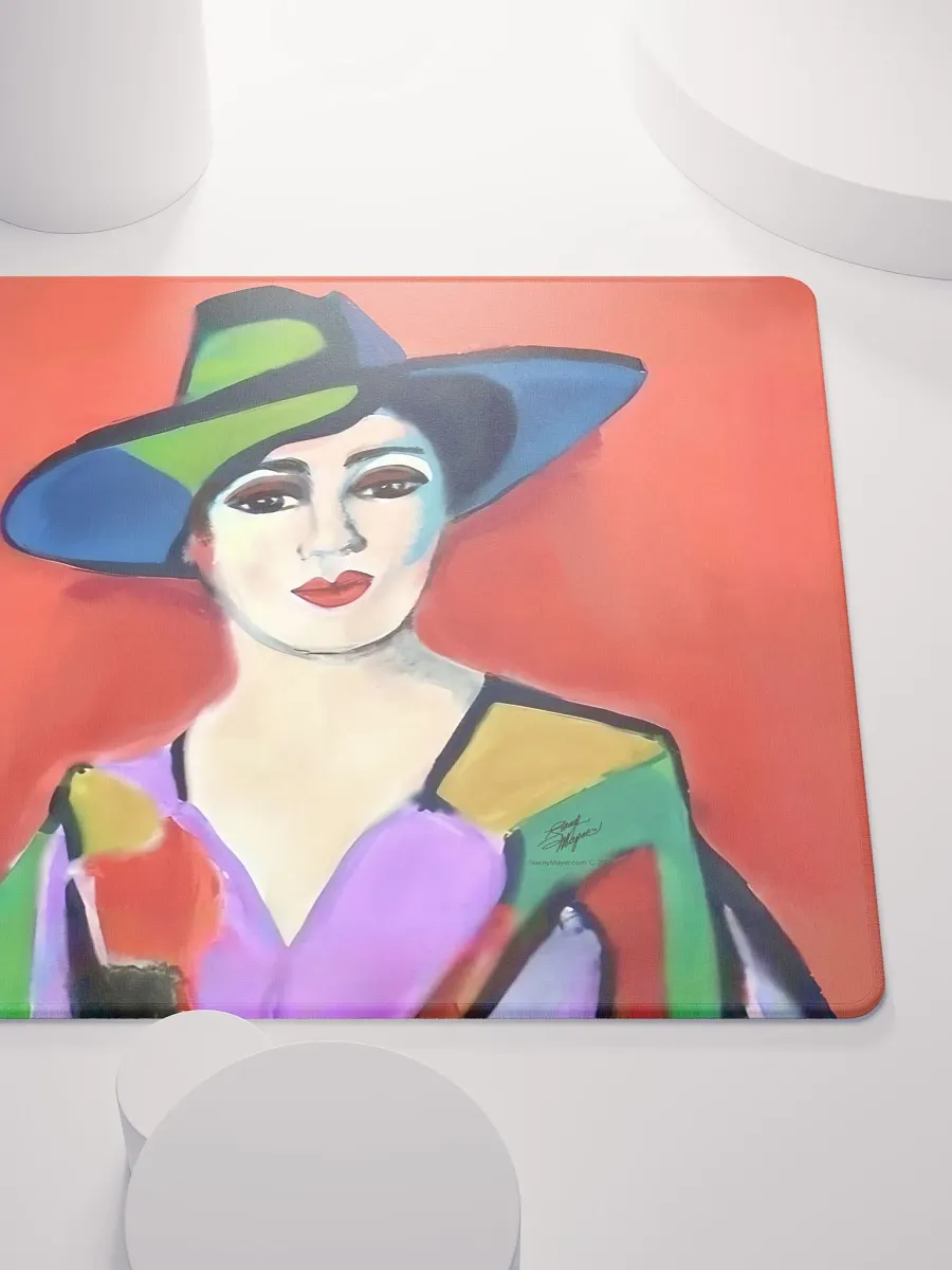 Donna with Hat Gamers Mouse Pad product image (5)