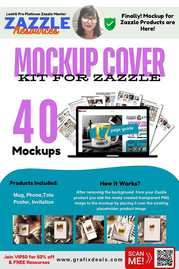 Print on demand Trends | 40 x Zazzle Product Mockup Templates for Cover Images - Plus 17 Page Guide to Creating Situational Content Covers product image (1)