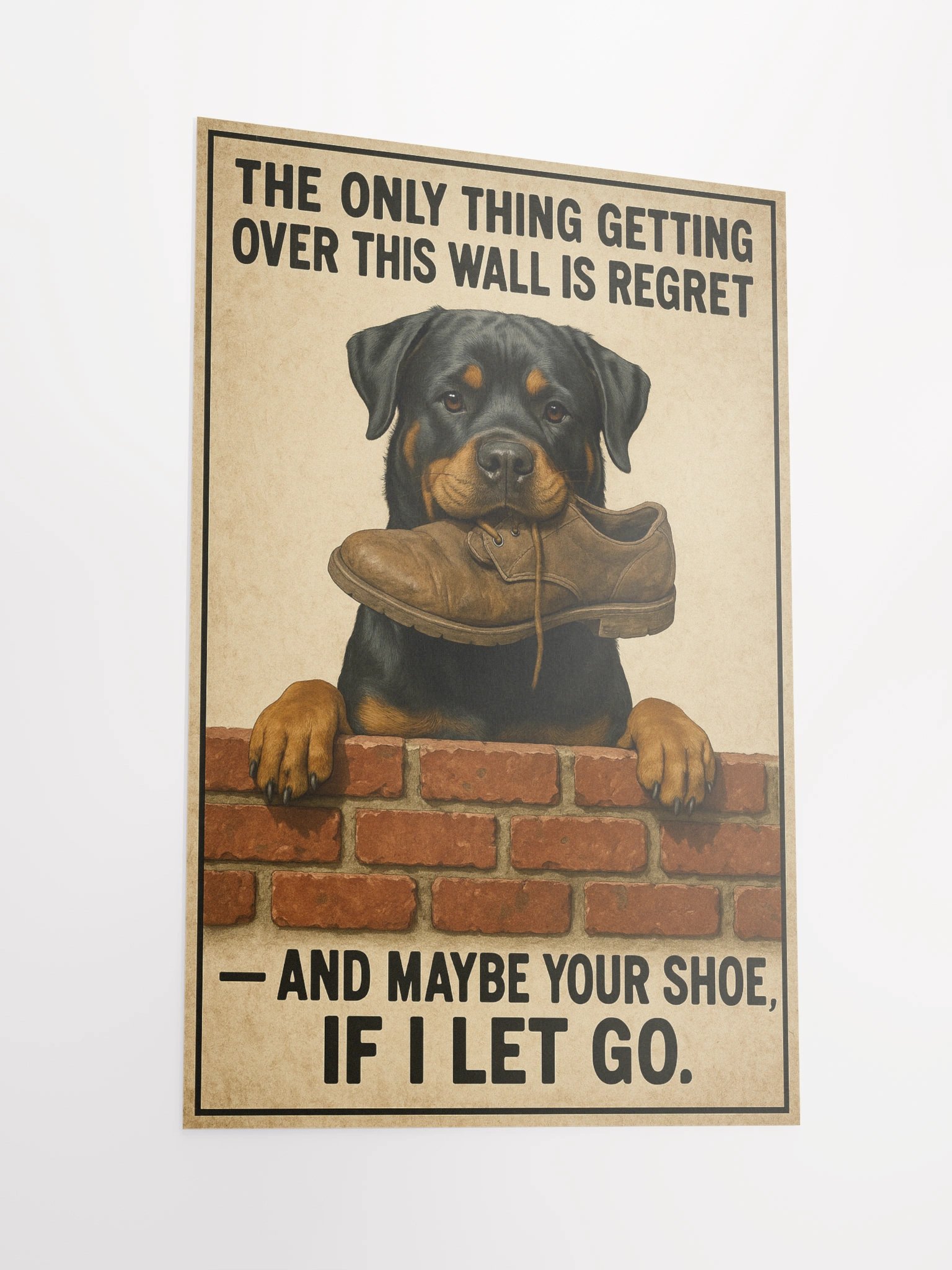 The only thing getting over this wall is regret — and maybe your shoe, if I let go. product image (4)