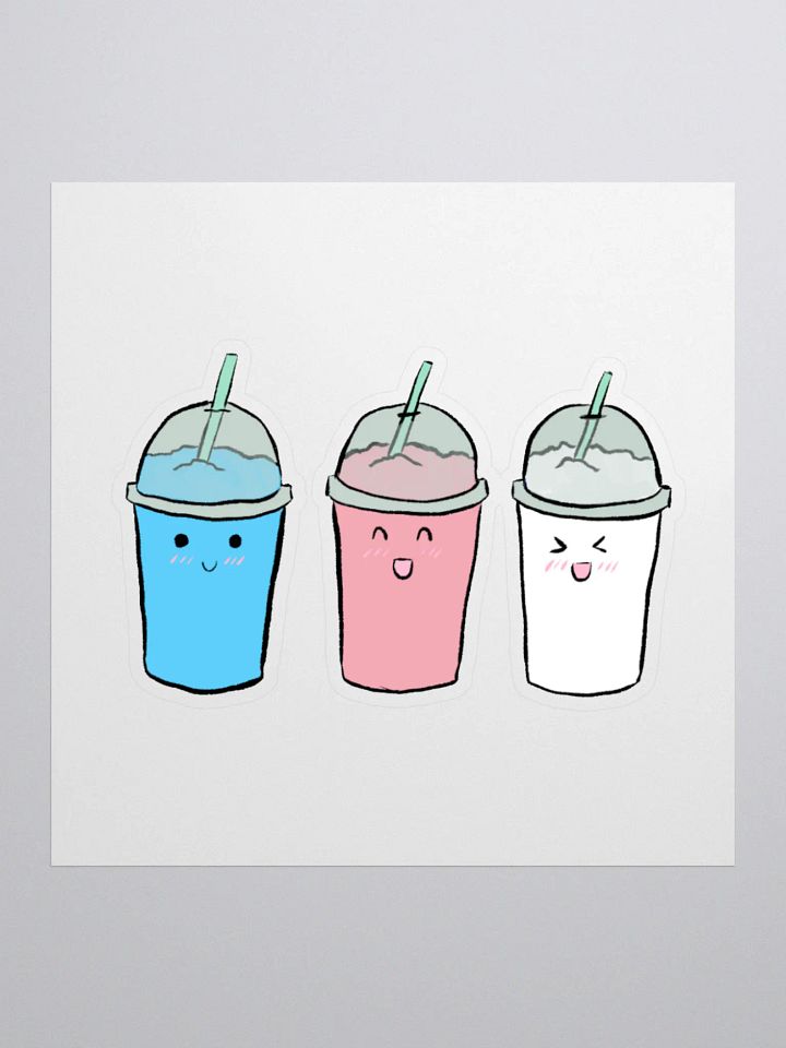 Slushie Buddies: Trans Flag Sticker product image (2)