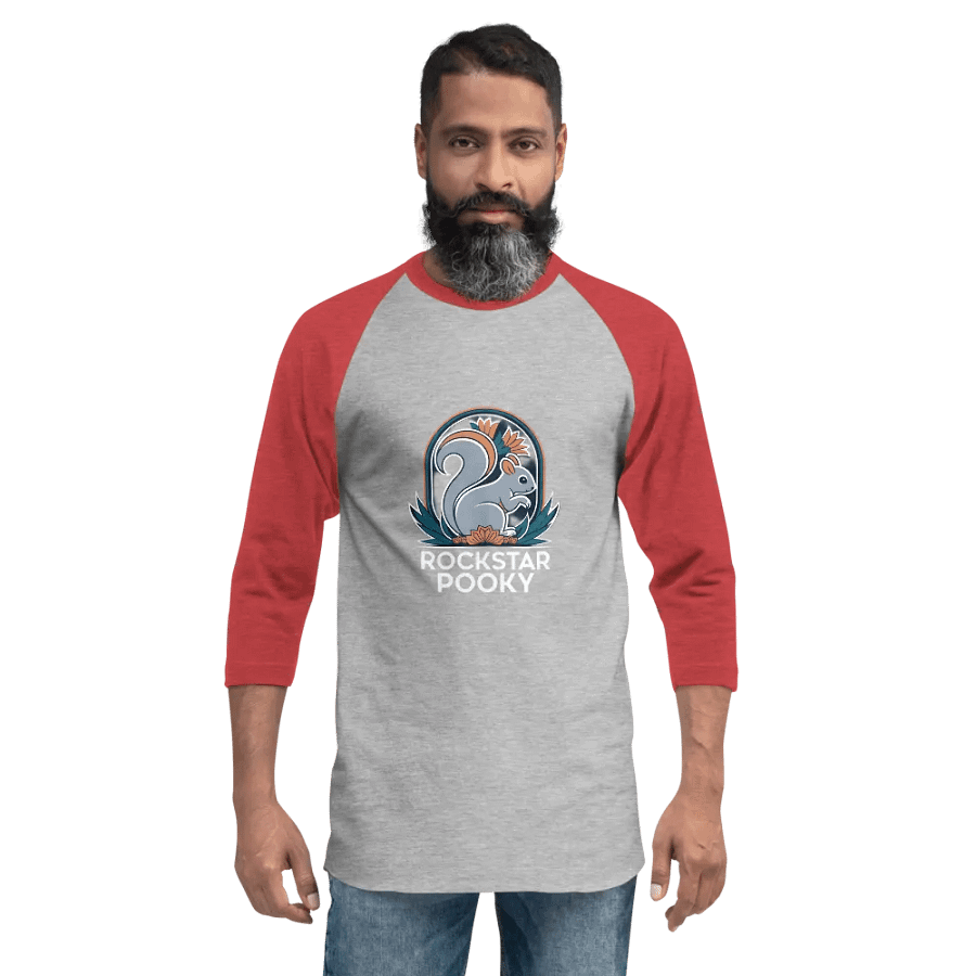 Rockstar Pooky Stylized Squirrel Raglan Tee product image (2)