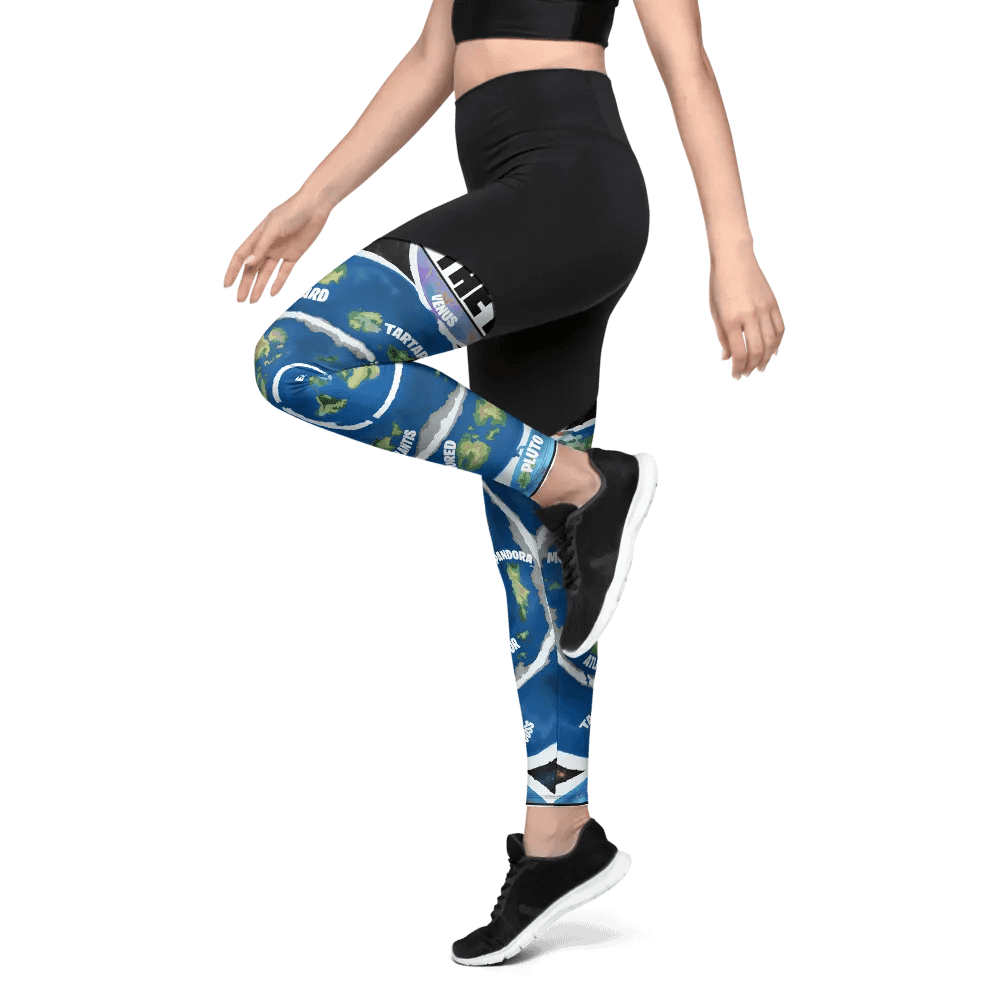 All-Over Print Sports Leggings Beyond The Ice Wall Map product image (5)