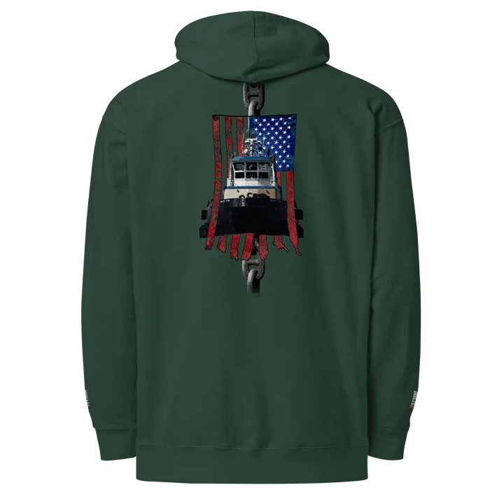 Pacific Titan Chain & CE Flage Embroidered - Twin Anchor Front & sleeves (embroidered)Hoodies product image (1)