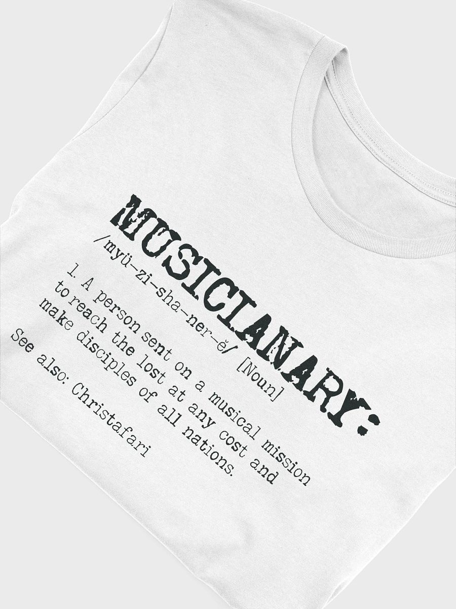 Christafari Musicianary Definition T-Shirt (BLACK ON WHITE) product image (5)