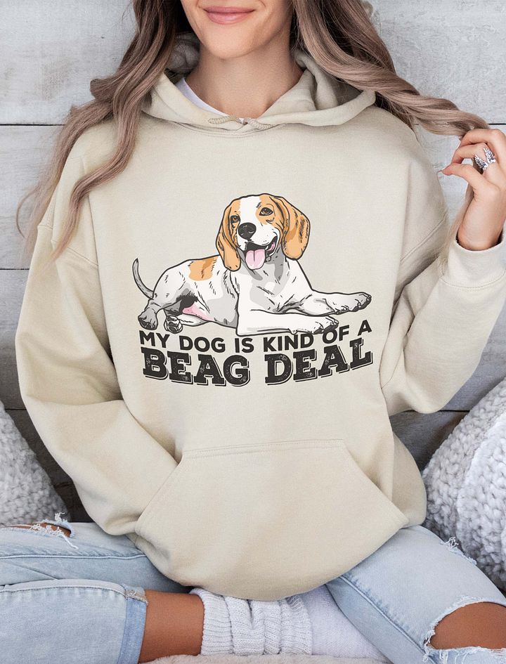 Beag Deal Hooded Sweatshirt of a Beagle | Funny Hoodie for Beagle Paw-rents product image (15)