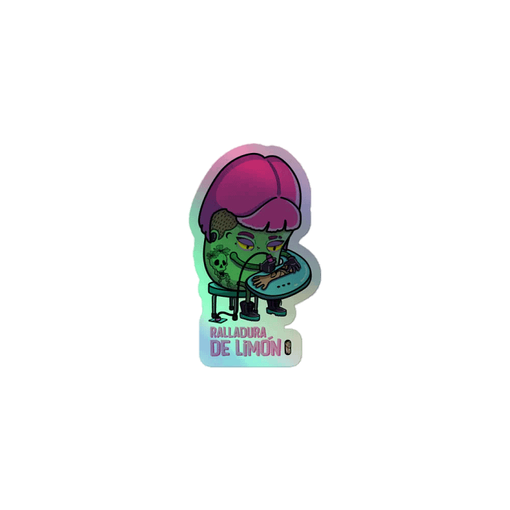 Ralladura de Limón - Sticker (Holographic Kiss Cut) product image (1)