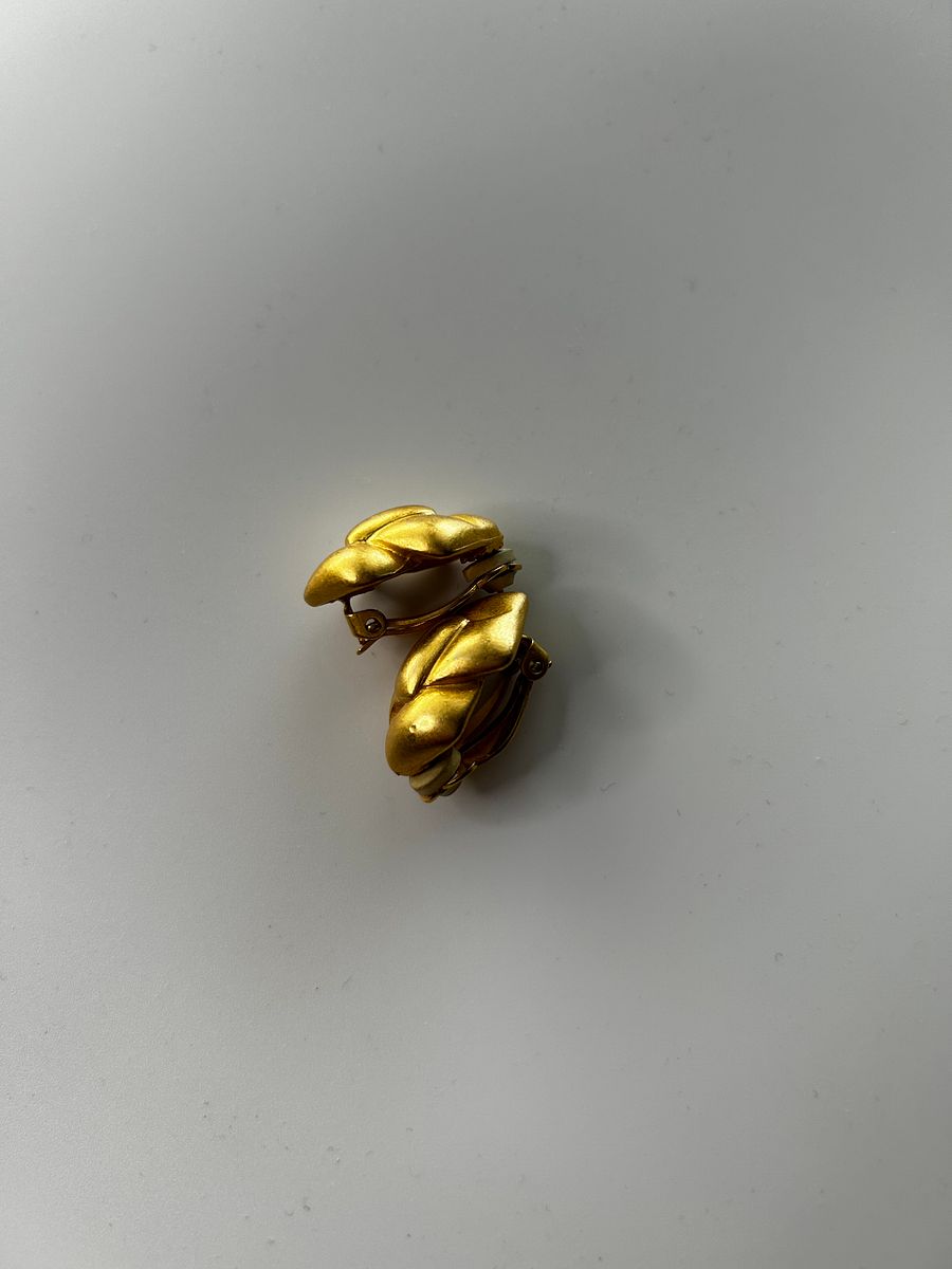Vintage Givenchy Gold Tone Clip On Earrings product image (6)