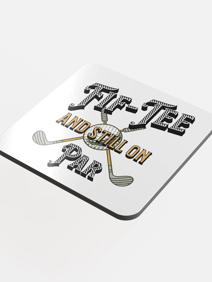 Fif-Tee And Still On Par Golf Time Cork Coaster Set product image (1)