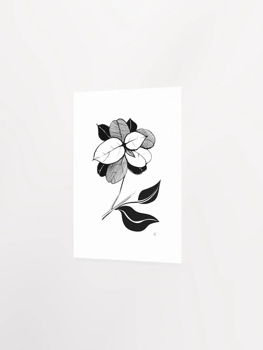 Stylized Monochrome Floral Poster - Stylish Leaves product image (2)